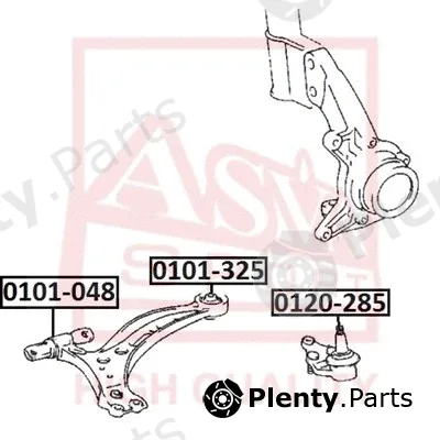 Asva 0101-048 — Mounting, control/trailing arm