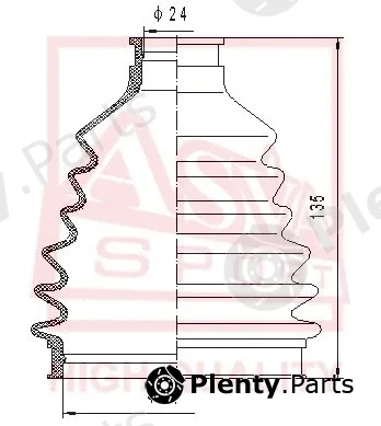 Asva ASBT-105 — Bellow, drive shaft