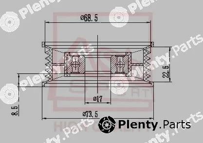 Asva MZBP-004 — Tensioner Pulley, V-belt