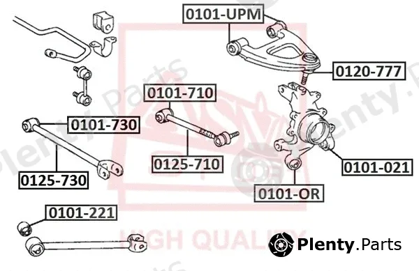 Asva 0101-710 — Mounting, control/trailing arm