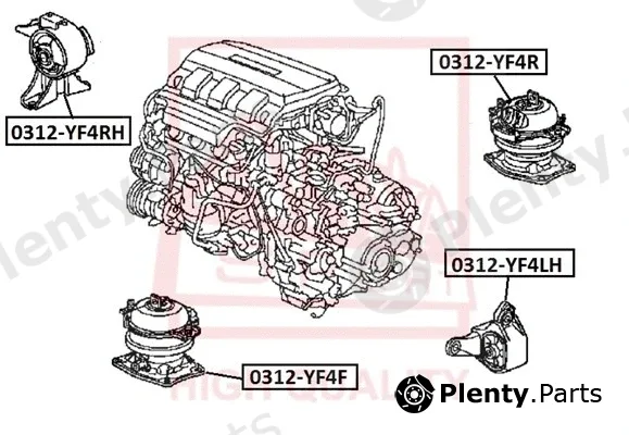 Asva 0312-YF4F — Mounting, engine