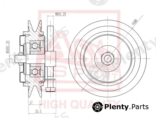 Asva NSBP-008 — Tensioner Pulley, V-belt