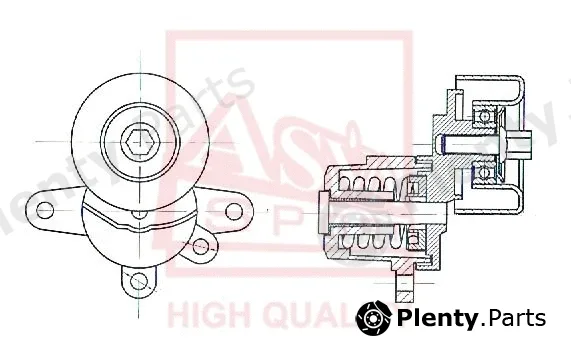 Asva NSBT-004 — Belt Tensioner, V-ribbed belt