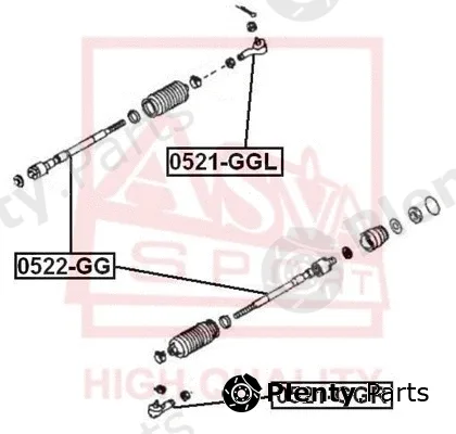 Asva 0521-GGR — Tie Rod End