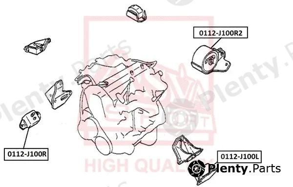 Asva 0112-J100L — Mounting, engine