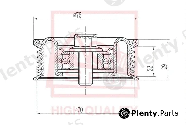 Asva MZBP-002 — Tensioner Pulley, V-belt