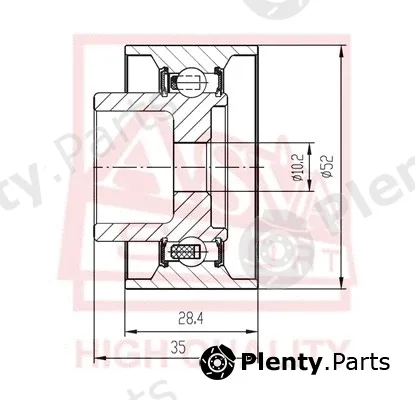 Asva MZBP-012 — Tensioner Pulley, V-belt