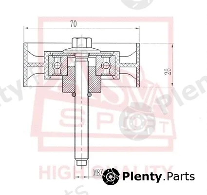Asva FDBP-018 — Tensioner Pulley, V-belt