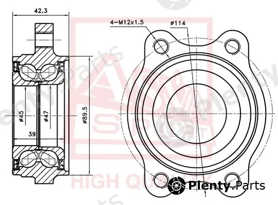 Asva ADWH-A6MF92-KIT — Wheel Hub