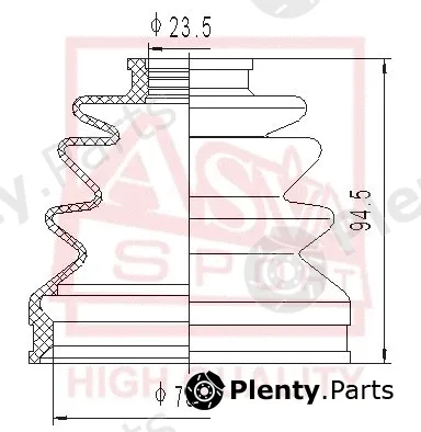 Asva ASBT-121 — Bellow, drive shaft