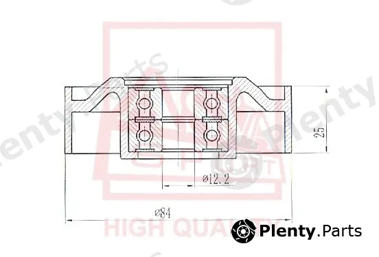Asva NSBP-003 — Tensioner Pulley, V-belt