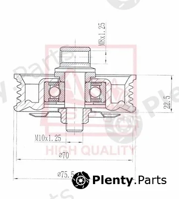 Asva TYBP-032 — Tensioner Pulley, V-belt