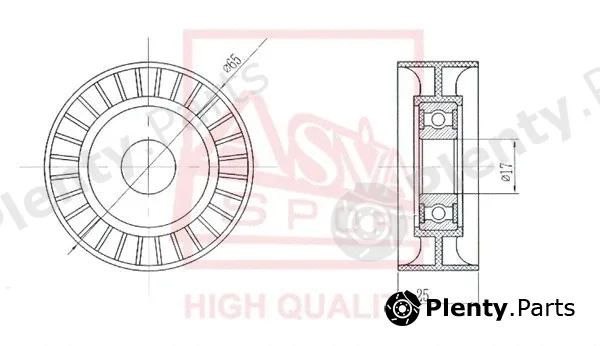 Asva FDBP-013 — Tensioner Pulley, V-belt