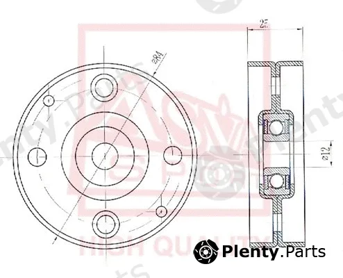 Asva NSBP-024 — Tensioner Pulley, V-belt