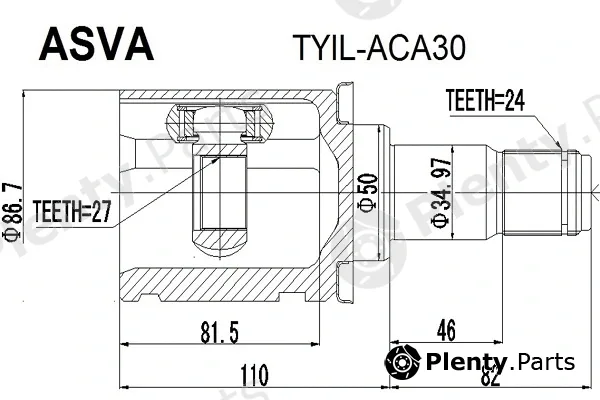 Asva TYIL-ACA30 — Joint Kit, drive shaft