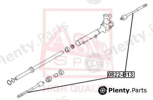 Asva 0822-B13 — Inner Tie Rod
