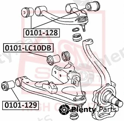 Asva 0101-LC10DB — Mounting, control/trailing arm