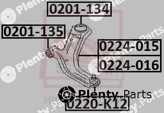 Asva 0201-134 — Mounting, control/trailing arm