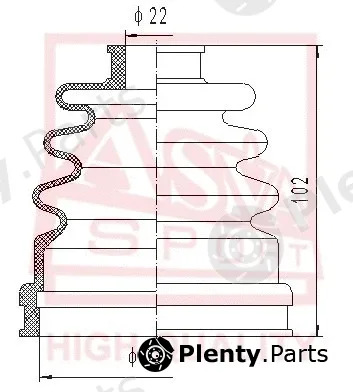 Asva ASBT-116 — Bellow, drive shaft