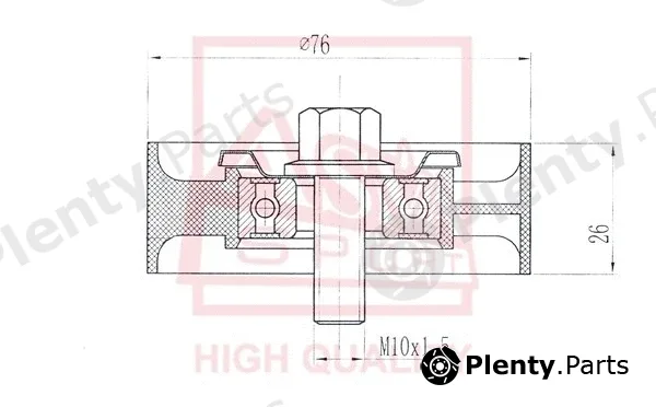 Asva HYBP-001 — Tensioner Pulley, V-belt