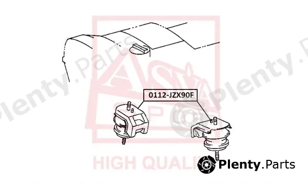 Asva 0112-JZX90F — Mounting, engine