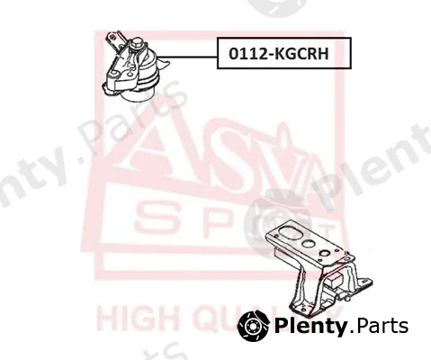 Asva 0112-KGCRH — Mounting, engine