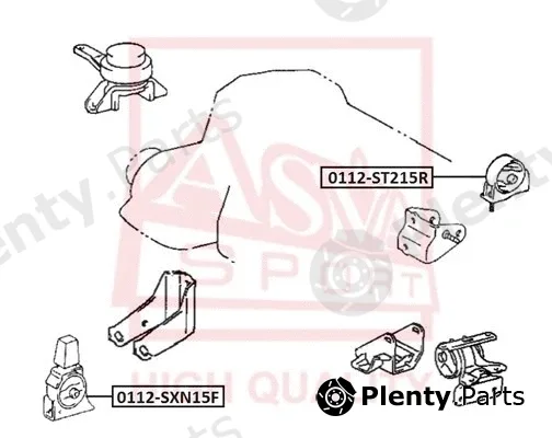 Asva 0112-ST215R — Mounting, engine