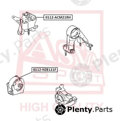 Asva 0112-ACM21RH — Mounting, engine