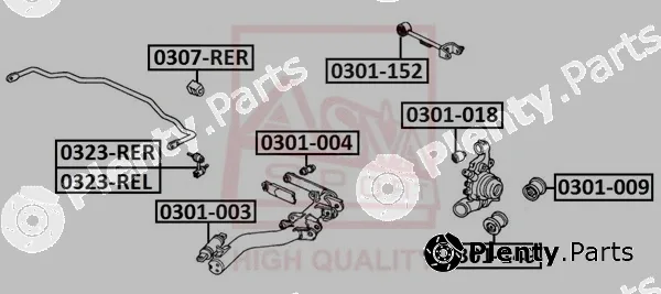 Asva 0301-004 — Mounting, control/trailing arm