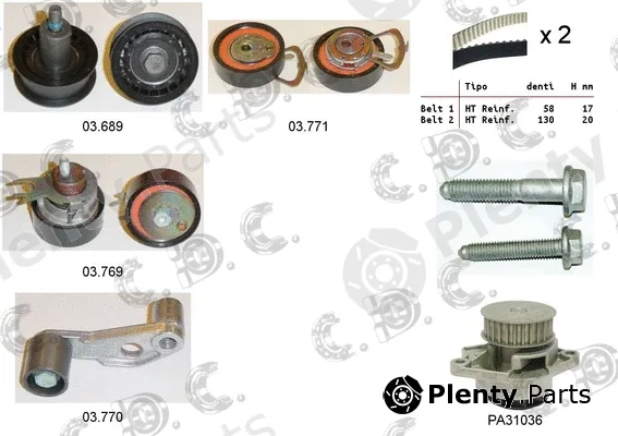 Autokit 04.5108PA — Water Pump & Timing Belt Kit