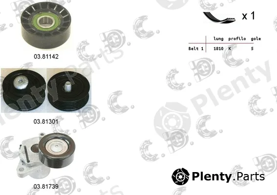 Autokit 06.0075 — V-Ribbed Belt Set