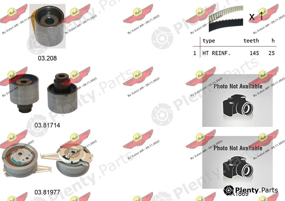 Autokit 04.5355PA3 — Water Pump & Timing Belt Kit