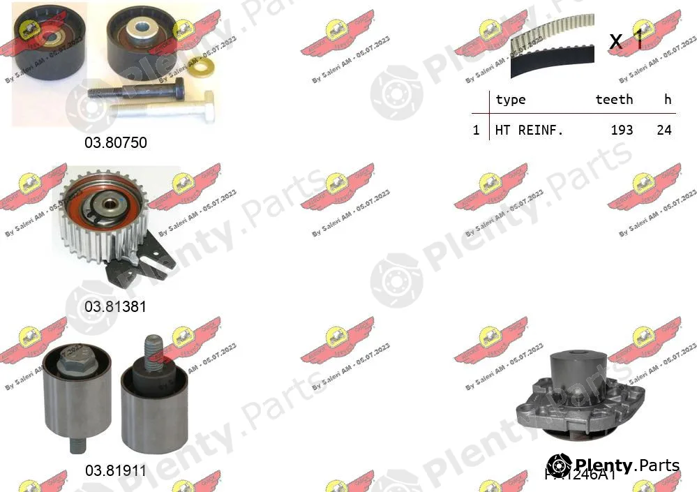 Autokit 04.5368PA — Water Pump & Timing Belt Kit