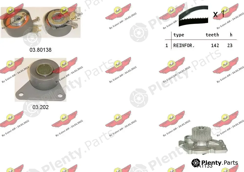 Autokit 04.5102PA — Water Pump & Timing Belt Kit