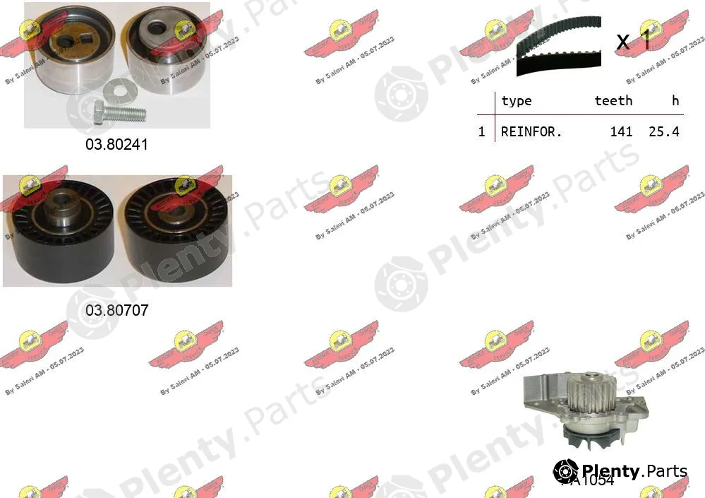 Autokit 04.5492PA — Water Pump & Timing Belt Kit