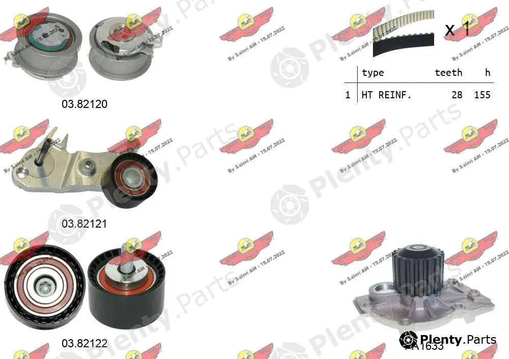 Autokit 04.5481PA — Water Pump & Timing Belt Kit