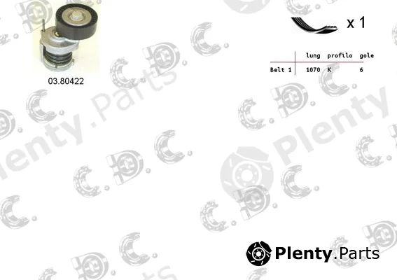 Autokit 06.0008 — V-Ribbed Belt Set