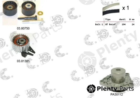 Autokit 04.5283PA — Water Pump & Timing Belt Kit