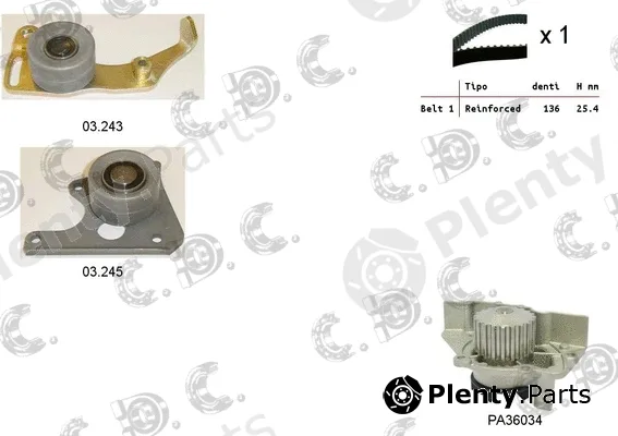 Autokit 04.5018PA — Water Pump & Timing Belt Kit