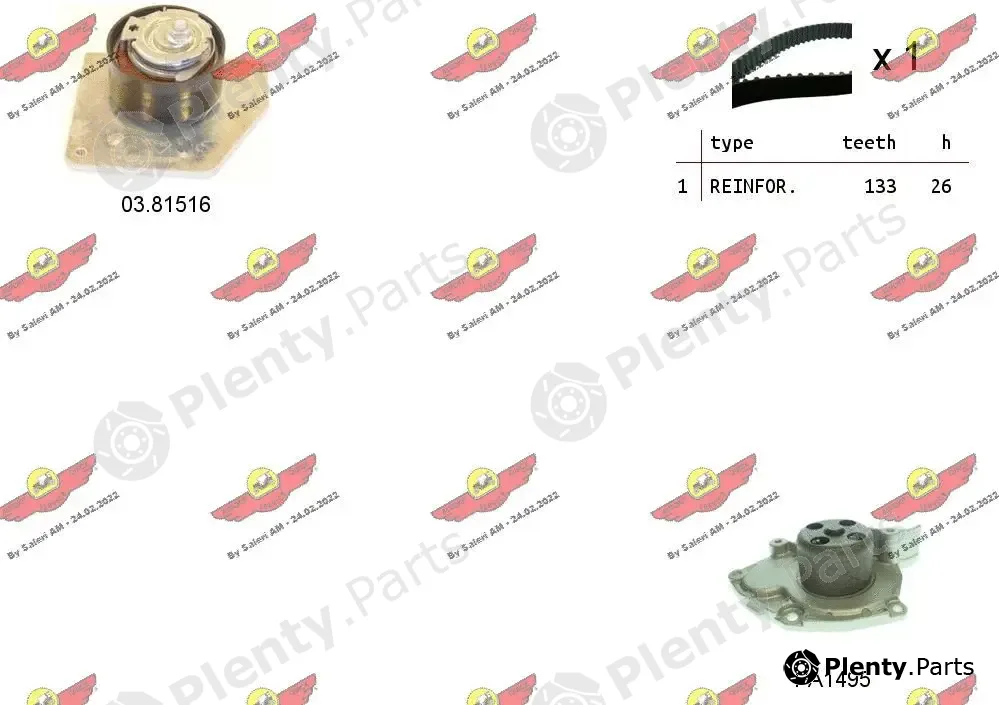 Autokit 04.5315PA — Water Pump & Timing Belt Kit