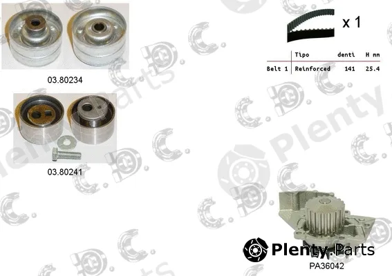 Autokit 04.5126PA — Water Pump & Timing Belt Kit