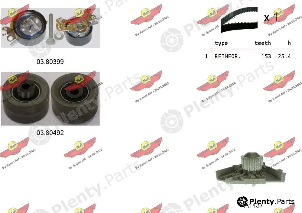 Autokit 04.5137PA — Water Pump & Timing Belt Kit