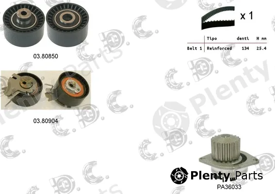Autokit 04.5268PA — Water Pump & Timing Belt Kit