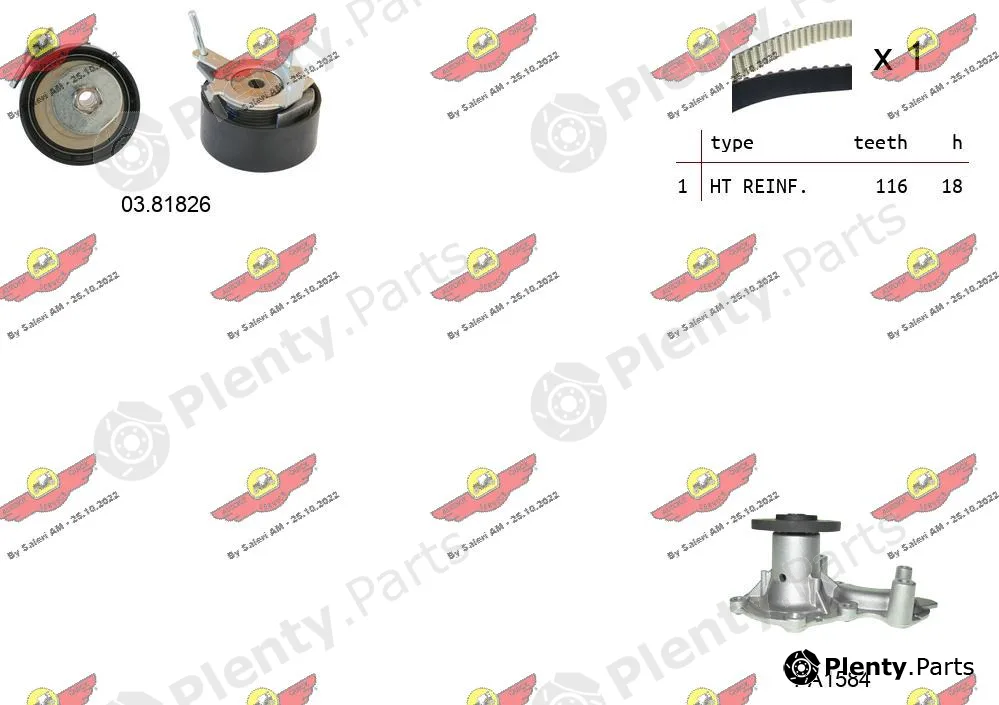 Autokit 04.5352PA — Water Pump & Timing Belt Kit