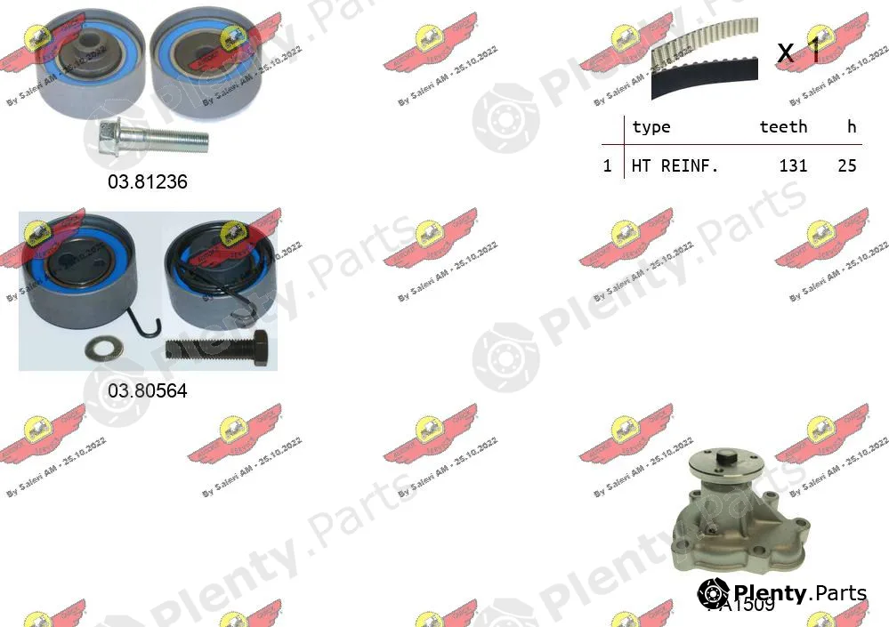 Autokit 04.5057PA — Water Pump & Timing Belt Kit