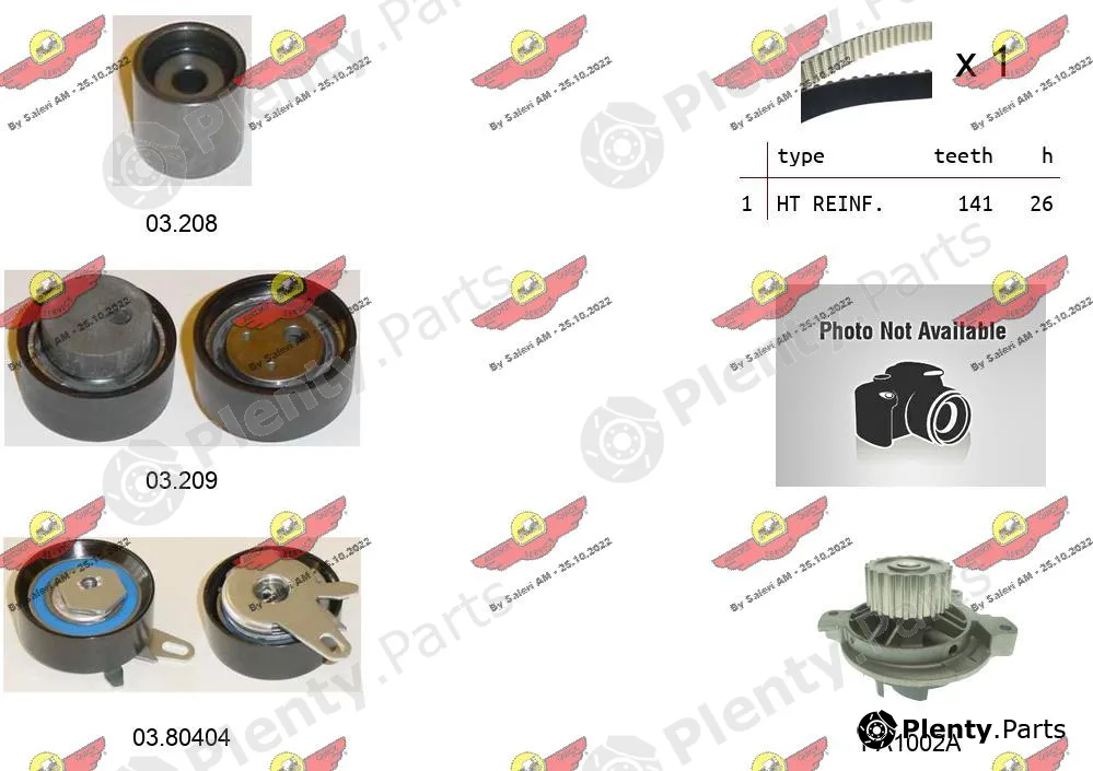 Autokit 04.5483PA — Water Pump & Timing Belt Kit