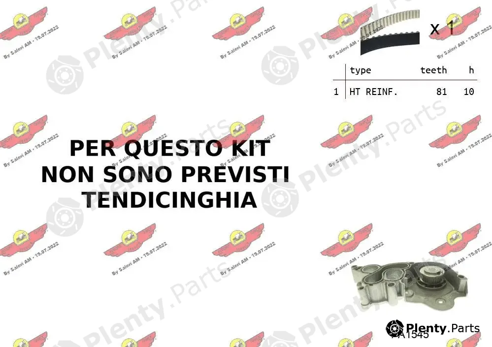Autokit 04.5B02PA — Water Pump & Timing Belt Kit