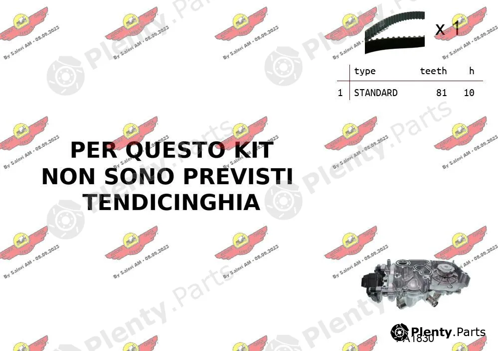 Autokit 04.5B06PA — Water Pump & Timing Belt Kit