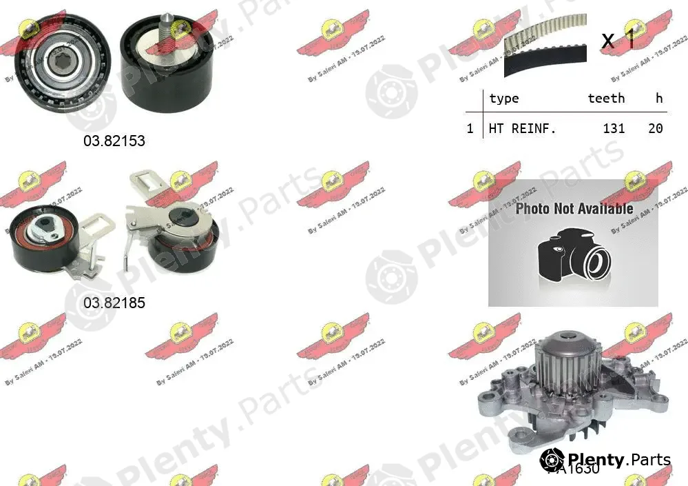 Autokit 04.5476PA — Water Pump & Timing Belt Kit