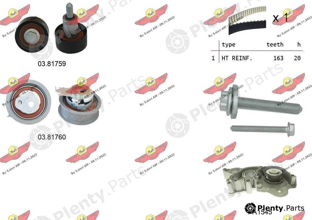 Autokit 04.5363PA2 — Water Pump & Timing Belt Kit